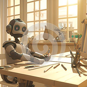 Sentient robot creating