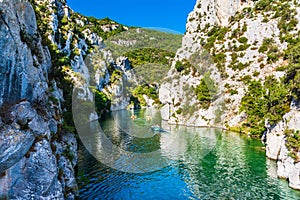 Sentier du garde canal, Quinson, Verdon lower gorge, lake Sainte Croix, Provence