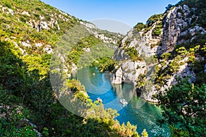 Sentier du garde canal, Quinson, Verdon lower gorge, lake Sainte Croix, Provence