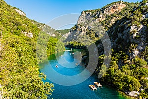 Sentier du garde canal, Quinson, Verdon lower gorge, lake Sainte Croix, Provence