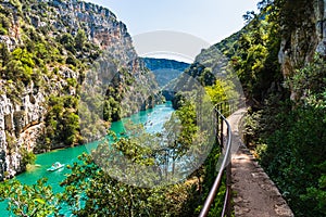 Sentier du garde canal, Quinson, Verdon lower gorge, lake Sainte Croix, Provence