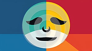 A Sentiment analysis icon representing the analysis of emotional tones and attitudes expressed in created with Generative AI