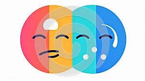 A Sentiment analysis icon representing the analysis of emotional tones and attitudes expressed in created with Generative AI