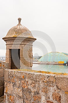 Sentinel sentry box in the castle of San Anton in CoruÃ±a