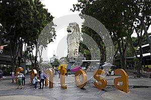 Sentosa Island Singapore big Merlion