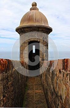 Sentry Box of a Stone Fort Old San Juan, Puerto Rico