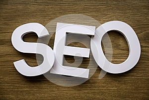 SEO alphabet. Search engine optimization.Concept of marketing, ranking, traffic of website internet business technology