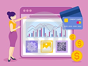 Female Working on SEO Plan