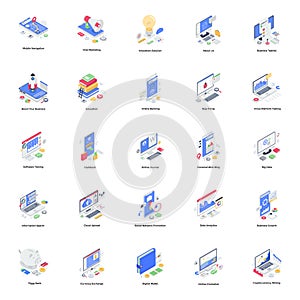 Seo and Auditing Isometric Illustrations Pack