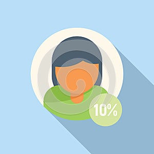 Seo avatar icon flat vector. Target customer