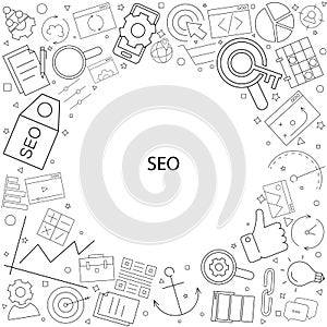 Seo background from line icon