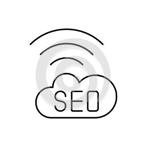 SEO, cloud, wifi icon. Simple line, outline vector elements of commerce icons for ui and ux, website or mobile application