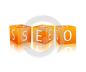 SEO composed from cubes