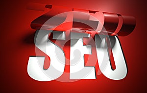 SEO concept, cut out in background