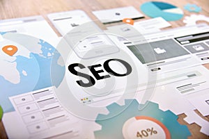 SEO concept for website and mobile banner