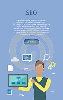 SEO conceptual Vector Web Banners in Flat Style
