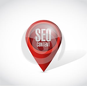 Seo content locator pointer illustration design