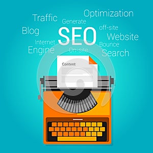 Seo content marketing strategy concept search engine optimization