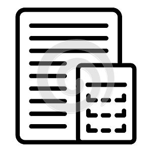 Seo contract icon outline vector. Site search