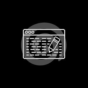 Seo copywriting line icon