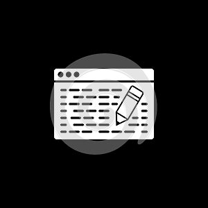 Seo copywriting solid icon