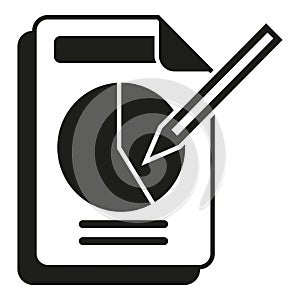 Seo data icon simple vector. Digital business