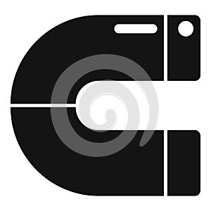 Seo data magnet icon simple vector. Computer market