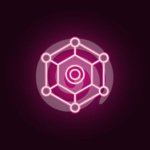 seo data server neon icon. Elements of online and web set. Simple icon for websites, web design, mobile app, info graphics