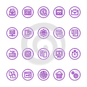 Seo & Development - 20 icons image.