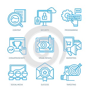 SEO and Digital Marketing Icons