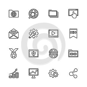 Seo - Flat Vector Icons
