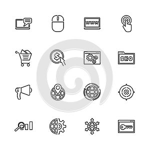Seo - Flat Vector Icons