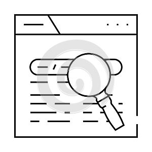 seo friendly url line icon vector illustration photo