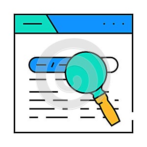 seo friendly url icon color illustration photo