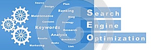 Seo With Gears and Keywords