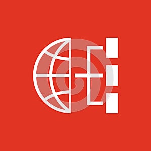 The SEO icon. WWW and browser, development, search, SEO symbol. UI. Web. Logo. Sign. Flat design. App.