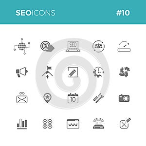 Seo icons set #10