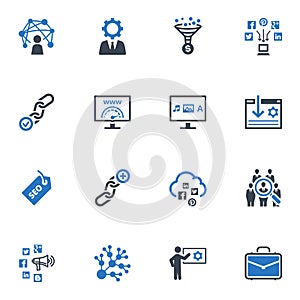 SEO & Internet Marketing Icons Set 2 - Blue Series photo