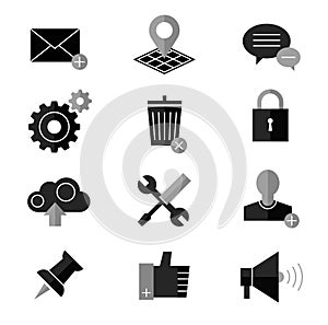 SEO and internet vector icon set Web, website