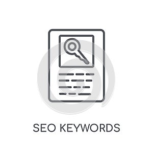 SEO Keywords linear icon. Modern outline SEO Keywords logo conce