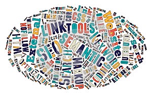 SEO Keywords Tag Cloud - vector illustration