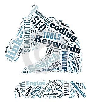 SEO Keywords Tag Cloud - vector illustration