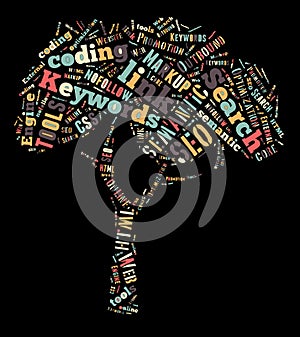 SEO Keywords Tag Cloud - vector illustration