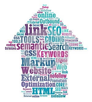 SEO Keywords Tag Cloud - vector illustration