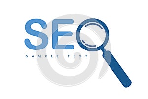 SEO logo design magnifying glass
