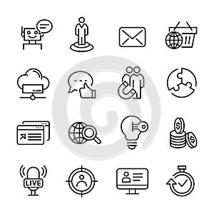 Seo and Marketing - Line Icons