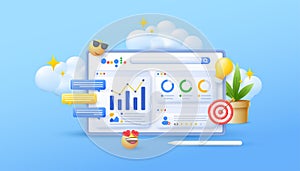 Seo optimization Digital marketing Illustrations