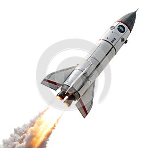 SEO optimization icon with flying rocket