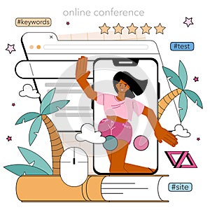 SEO optimization online service or platform. Search engine optimization