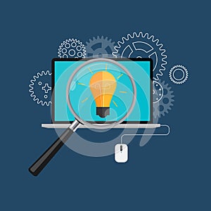 SEO Optimization,Web Analytics Flat Concept Vector